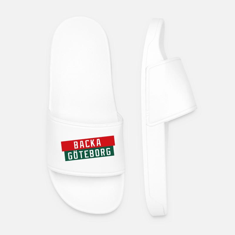 Backa Göteborg Diagonaltext - Men’s Pool Sliders - white