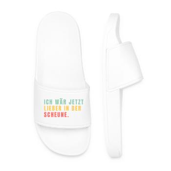 I'd rather be in the barn now - Men’s Pool Sliders - white - Front