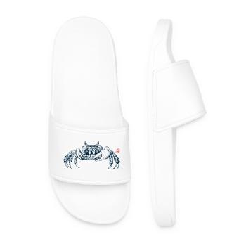 Crabe winker avec tampon kanji - Claquettes Homme - blanc - Devant