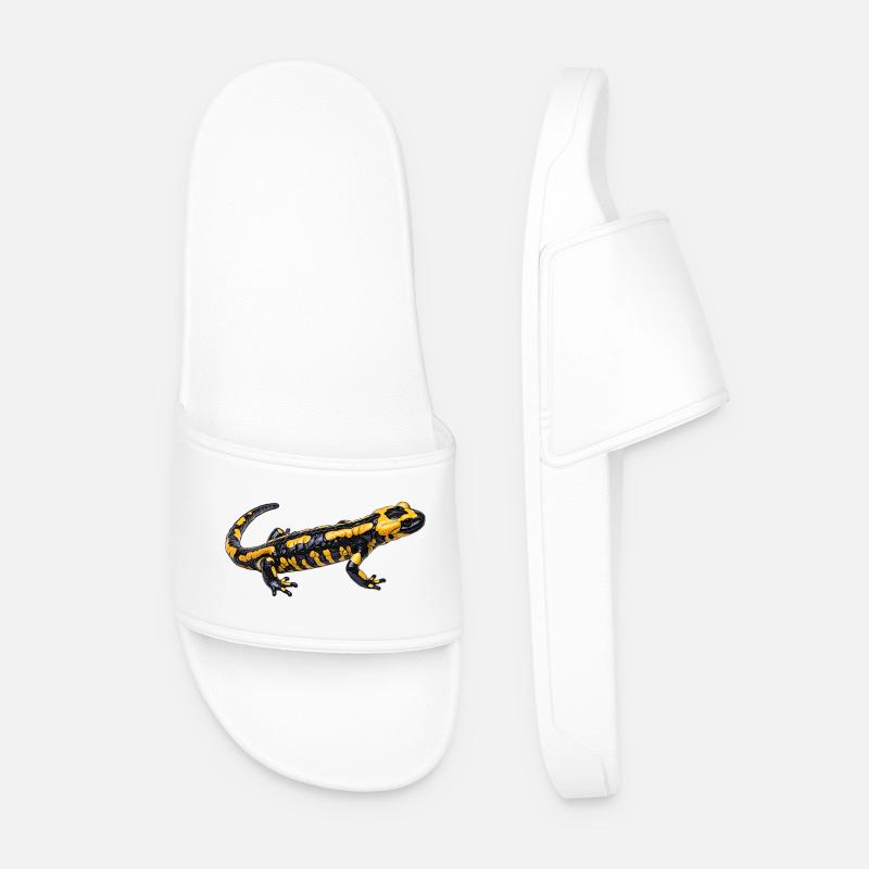 Feuersalamander design - Männer Badelatschen - Weiß