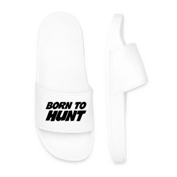 Born for hunting - Men’s Pool Sliders - white - Front