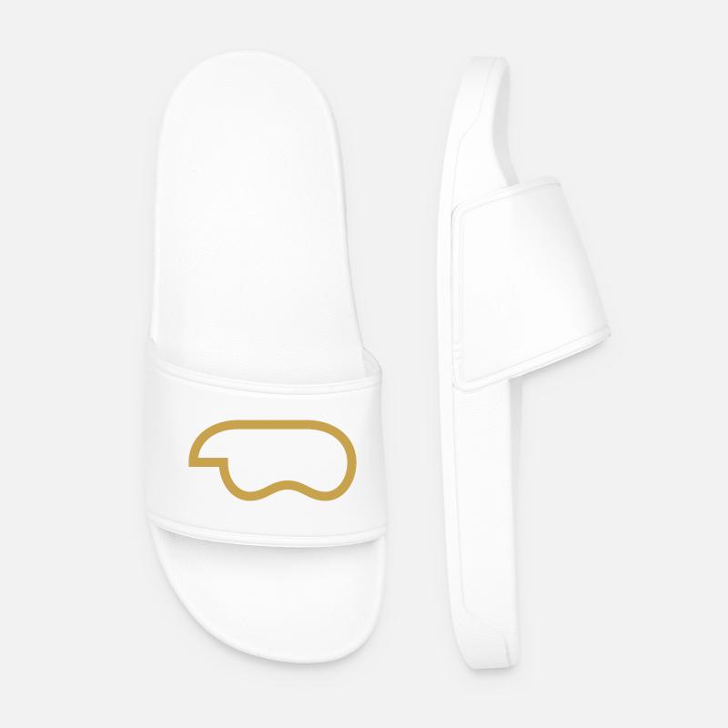 controller-outline-gold - Männer Badelatschen - Weiß