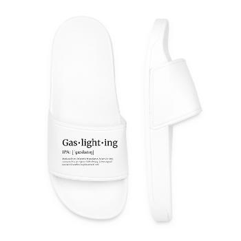 Gaslighting - Männer Badelatschen - Weiß - Vorne