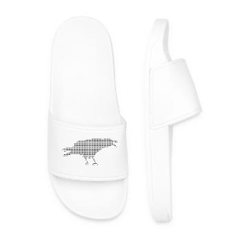 Raven Pixel Dot Silhouette - Männer Badelatschen - Weiß - Vorne