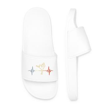 Yoga Heartbeat Look rétro - Claquettes Homme - blanc - Devant
