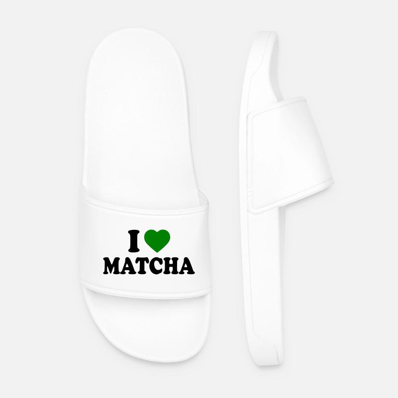 I love matcha  - Männer Badelatschen - Weiß