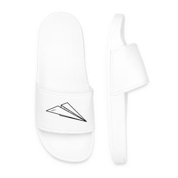 Croquis d’avion en papier Dessin au trait minimaliste - Claquettes Homme - blanc - Devant