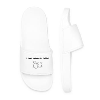 Bachelor Party Design - Men’s Pool Sliders - white - Front