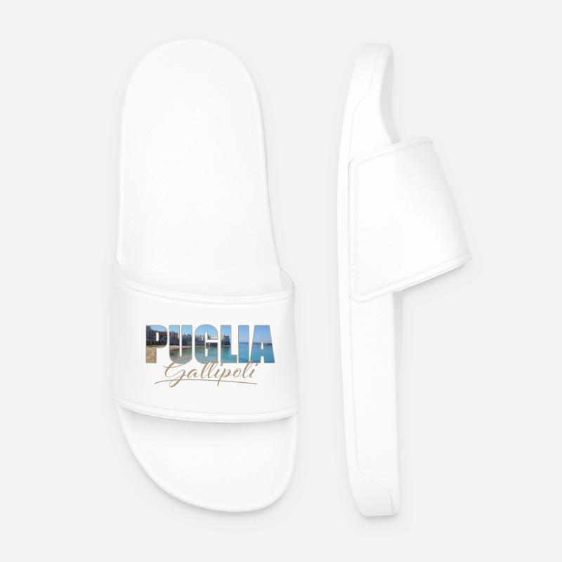Puglia, Gallipoli - Männer Badelatschen - Weiß