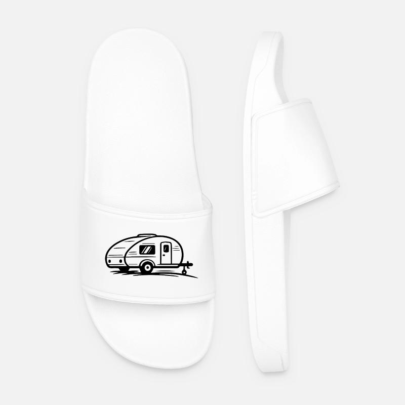 Camping Trailer - Men’s Pool Sliders - white
