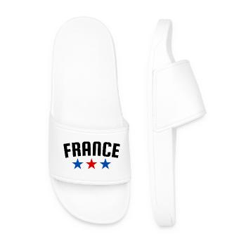 Frankreich 3 Sterne Design - Männer Badelatschen - Weiß - Vorne