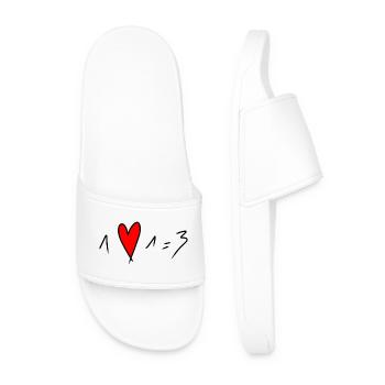Pregnancy Announcement - Men’s Pool Sliders - white - Front