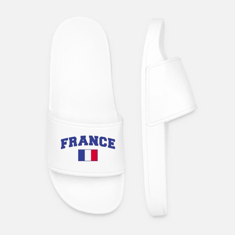 Frankreich Fan - Männer Badelatschen - Weiß