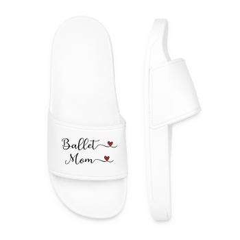 Ballet Mom Heart - Men’s Pool Sliders - white - Front