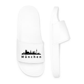 Skyline München - Männer Badelatschen - Weiß - Vorne