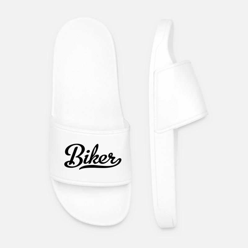 biker - Men’s Pool Sliders - white