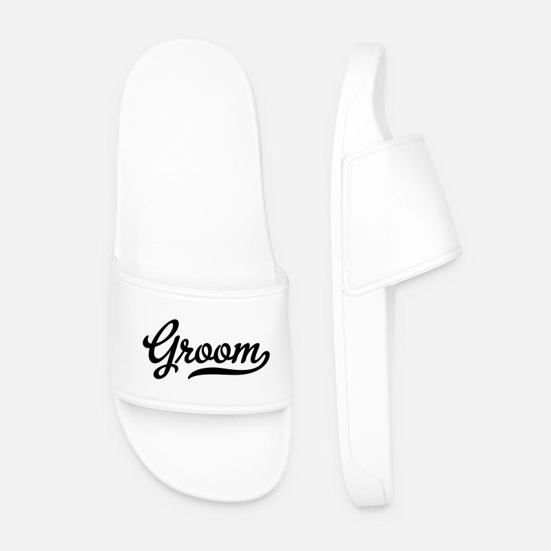 groom - Men’s Pool Sliders - white
