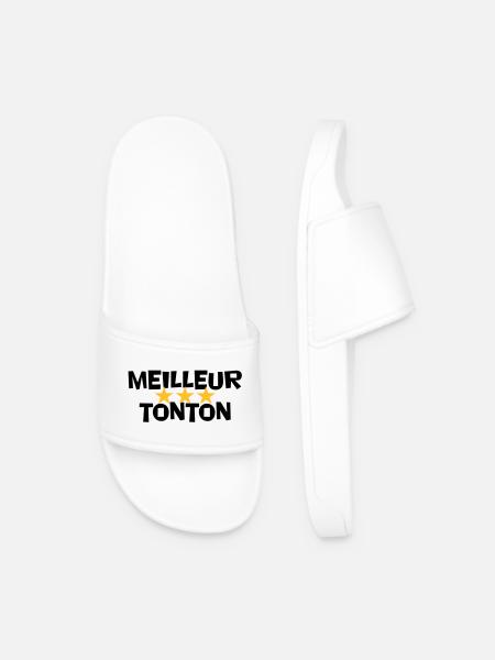 Best Uncle - Men’s Pool Sliders - white