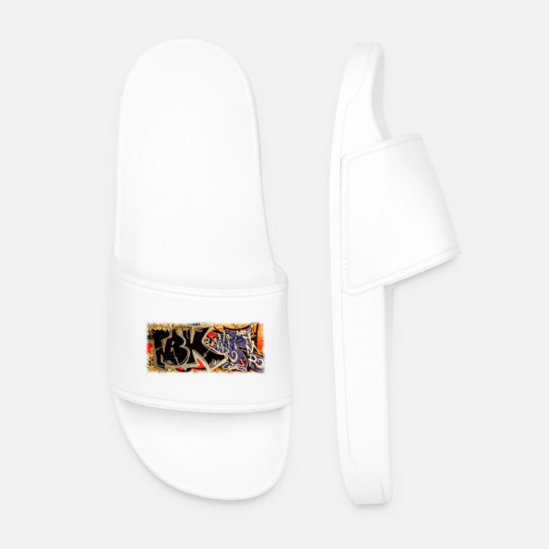 Graffiti - Men’s Pool Sliders - white