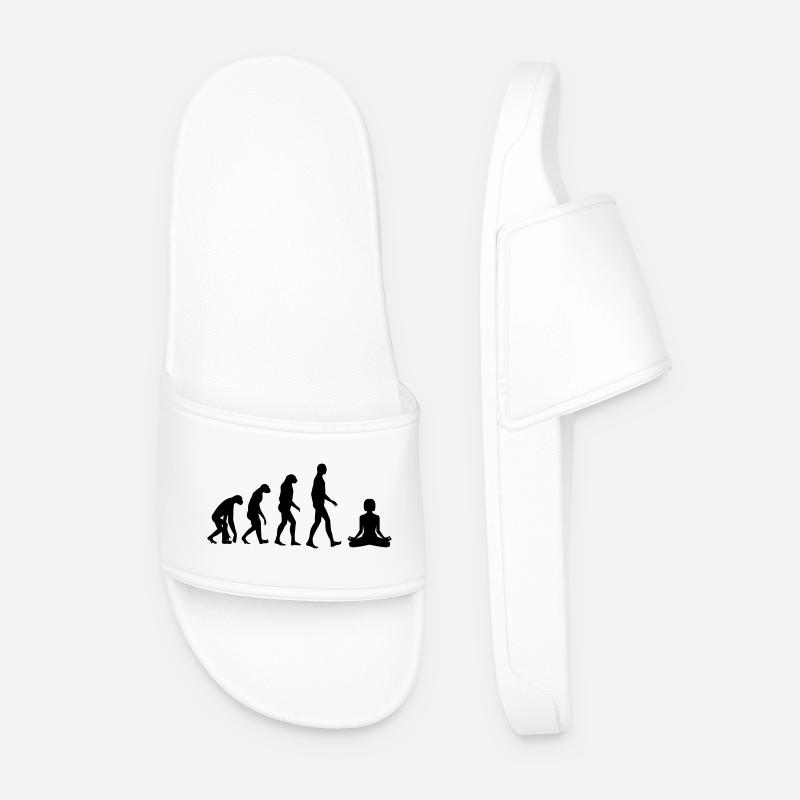 Yoga / Yogi / Buddhismus / Buddhist - Männer Badelatschen - Weiß