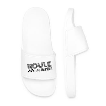 Roule ma poule / cyclisme  - Claquettes Homme - blanc - Devant