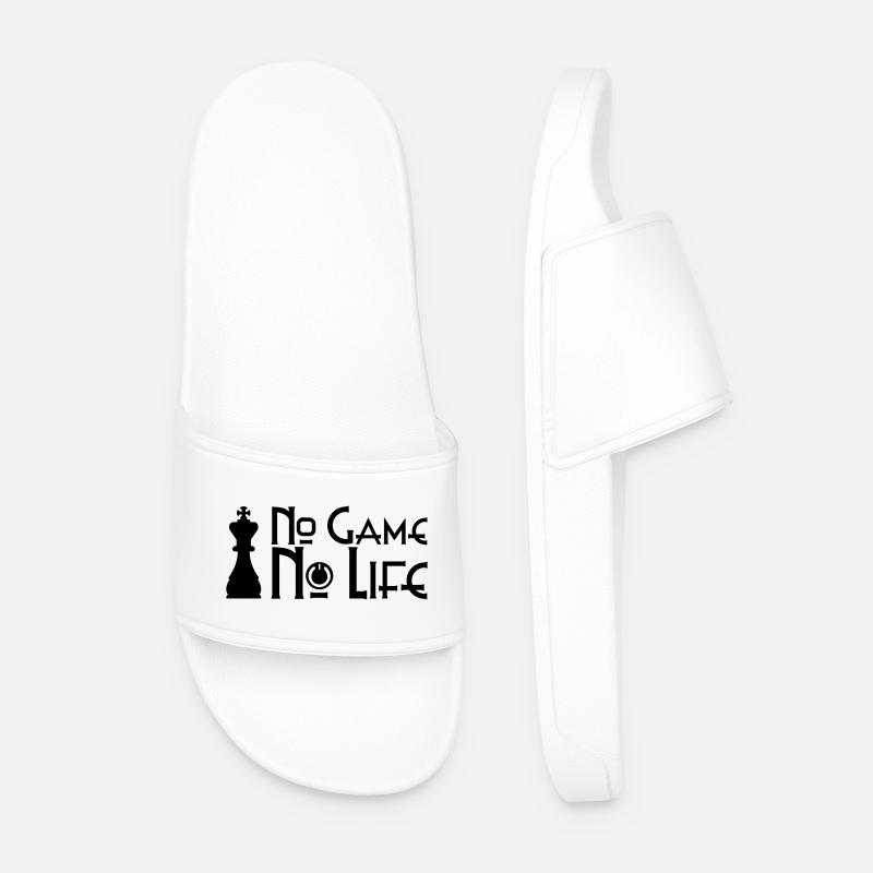 No Game No Life Statement - Men’s Pool Sliders - white