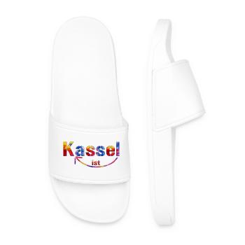 Kassel ist klasse - Männer Badelatschen - Weiß - Vorne