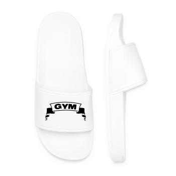 Gym gym banner - Men’s Pool Sliders - white - Front