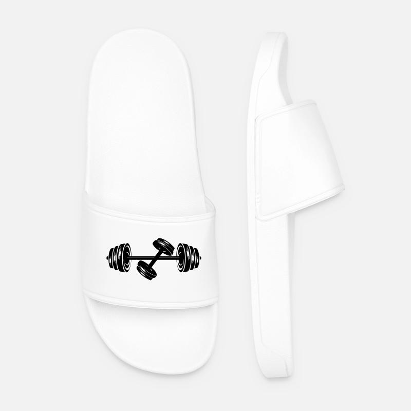 Poids disques d’haltères haltères haltères 2 - Claquettes Homme - blanc