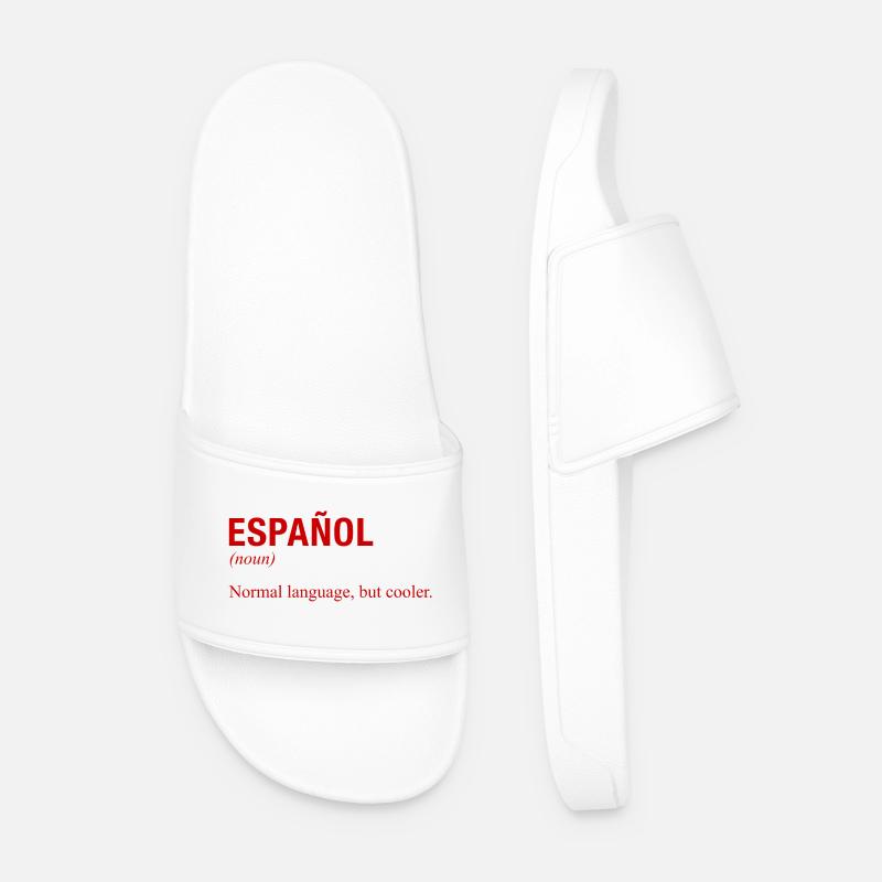 SPANISH Language Spanische Sprache Espanol Spanien - Männer Badelatschen - Weiß