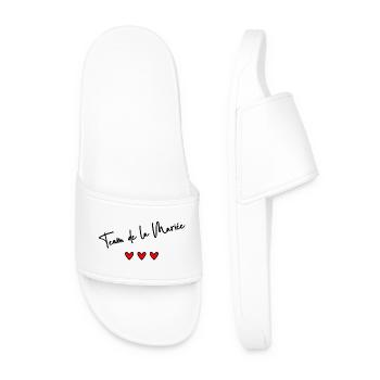 TEAM DE LA MARIEE. JUST MARRIED. VIVE LES MARIES. - Claquettes Homme - blanc - Devant