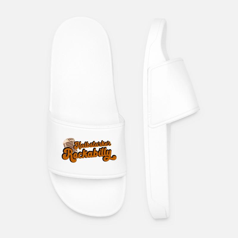 Semi-strong rockabilly - Men’s Pool Sliders - white