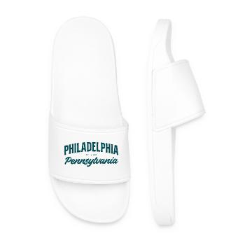 Philadelphia Script Pennsylvania - Männer Badelatschen - Weiß - Vorne