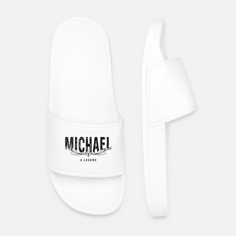 MICHAEL A LEGEND - Männer Badelatschen - Weiß