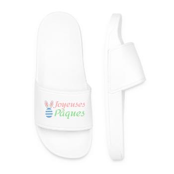 Joyeuses Pâques - Claquettes Homme - blanc - Devant