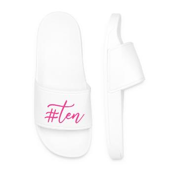 Cadeau de 10e anniversaire, 10 ans, pour garçons et filles - Claquettes Homme - blanc - Devant