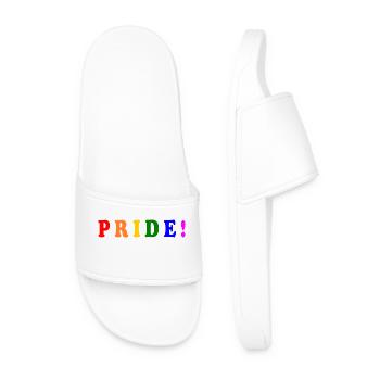 Pride - Men’s Pool Sliders - white - Front