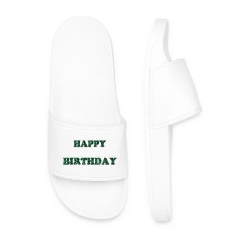 ALLES GUTE ZUM GEBURTSTAG. ALLES GUTE ZUM GEBURTSTAG. JAHRESTAG. - Männer Badelatschen - Weiß - Vorne