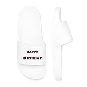 JOYEUX ANNIVERSAIRE. HAPPY BIRTHDAY. ANNIVERSAIRE. - Claquettes Homme - blanc - Devant