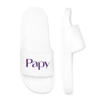 FÊTE DES PÈRES. BONNE FÊTE PAPA. PAPA. BONNE FÊTE. - Claquettes Homme - blanc - Devant