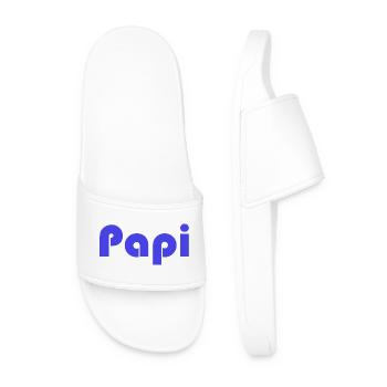 PAPY. FÊTE DES PÈRES. BONNE FÊTE PAPY. JE T'AIME. - Claquettes Homme - blanc - Devant