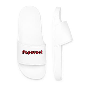 FÊTE DES PÈRES. BONNE FÊTE PAPA. PAPA. BONNE FÊTE. - Claquettes Homme - blanc - Devant