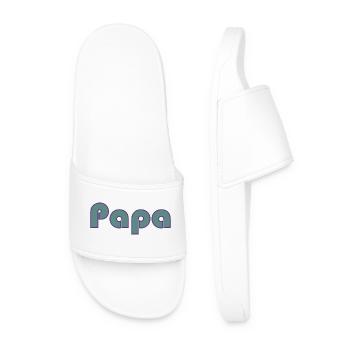 PAPA. FÊTE DES PÈRES. BONNE FÊTE PAPA. BONNE FÊTE - Claquettes Homme - blanc - Devant