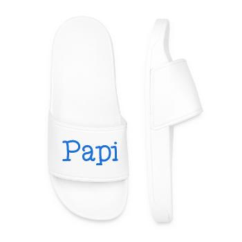 PAPI. FÊTE DES PÈRES. BONNE FÊTE PAPY. JE T'AIME. - Claquettes Homme - blanc - Devant