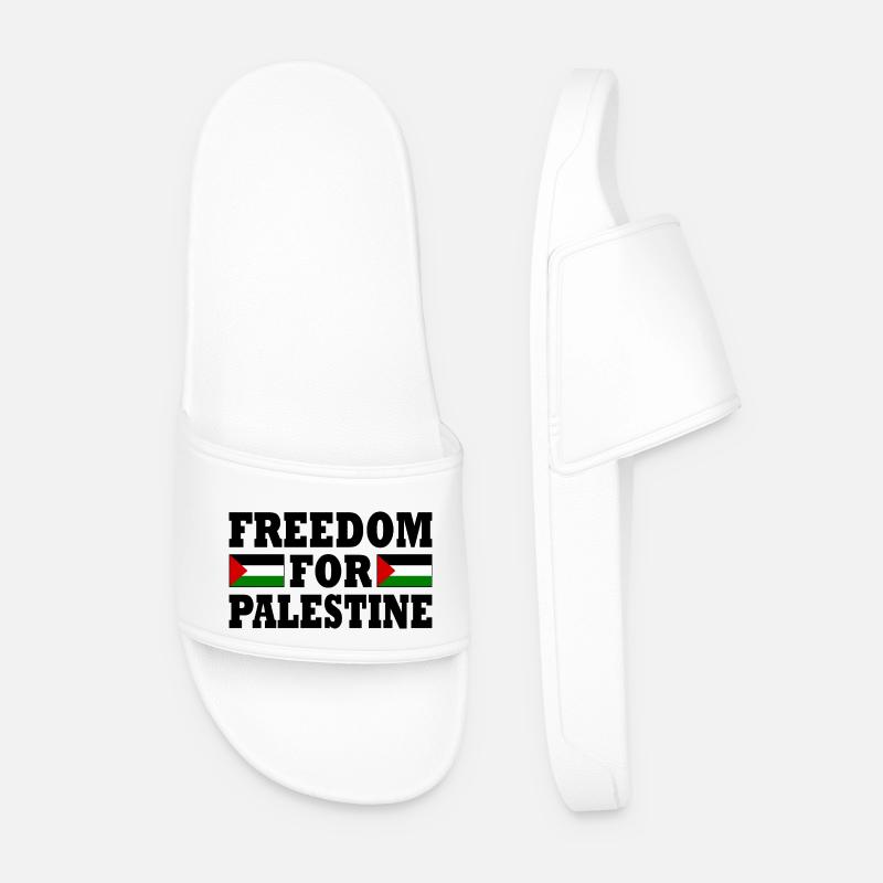 Freedom for palestine - Männer Badelatschen - Weiß