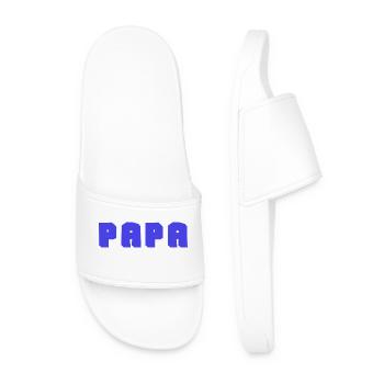 HAPPY FATHER'S DAY. DAD. FATHER'S DAY. FATHER - Men’s Pool Sliders - white - Front