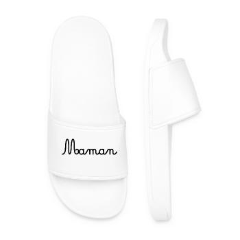 BONNE FÊTE MAMAN. MAMAN. FÊTE DES MÈRES. JE T'AIME - Claquettes Homme - blanc - Devant