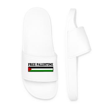 Free palestine - Männer Badelatschen - Weiß - Vorne