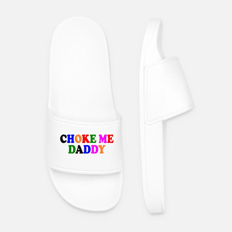 Choke me daddy - Men’s Pool Sliders - white