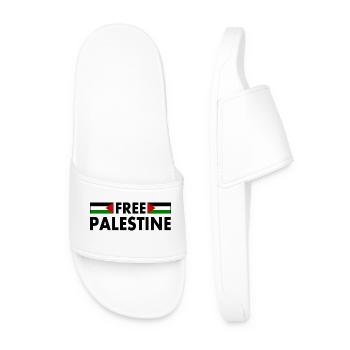 Free palestine - Men’s Pool Sliders - white - Front